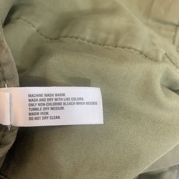 Gap Women's XXL Olive Green Utility Military Full Zip Front  Drawstring Jacket - Picture 7 of 8